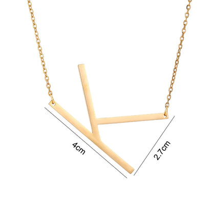 Simple Style Letter Stainless Steel Titanium Steel Plating Necklace