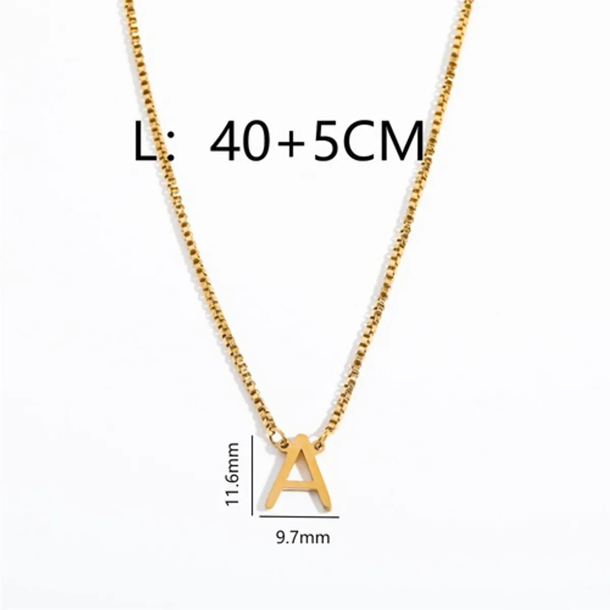 Simple Style Letter Titanium Steel 18k Gold Plated Pendant Necklace