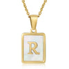 Titanium Steel 18K Gold Plated Simple Style Plating Letter Acrylic Necklace