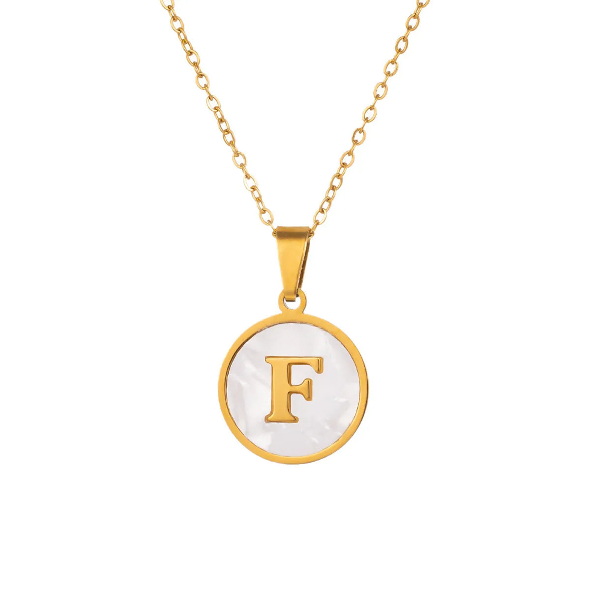 Simple Style Letter Titanium Steel Wholesale Pendant Necklace