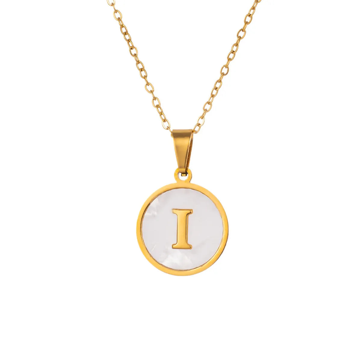 Simple Style Letter Titanium Steel Wholesale Pendant Necklace