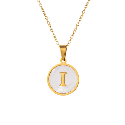 Simple Style Letter Titanium Steel Wholesale Pendant Necklace