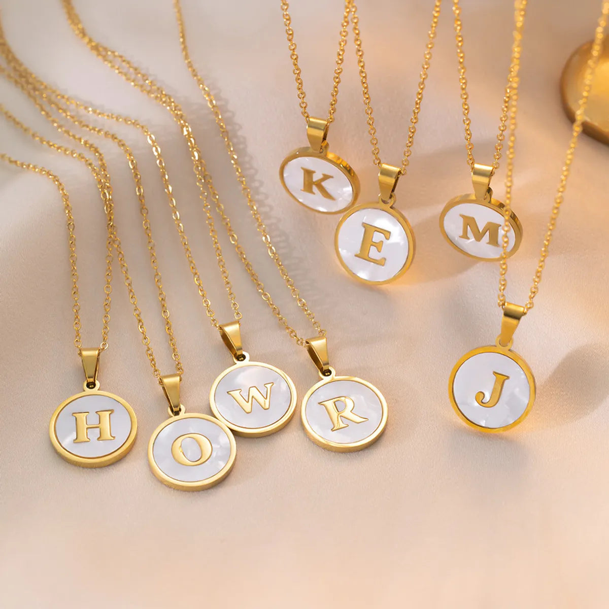 Simple Style Letter Titanium Steel Wholesale Pendant Necklace