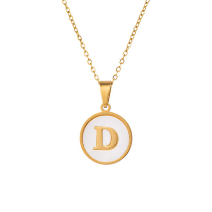 Simple Style Letter Titanium Steel Wholesale Pendant Necklace