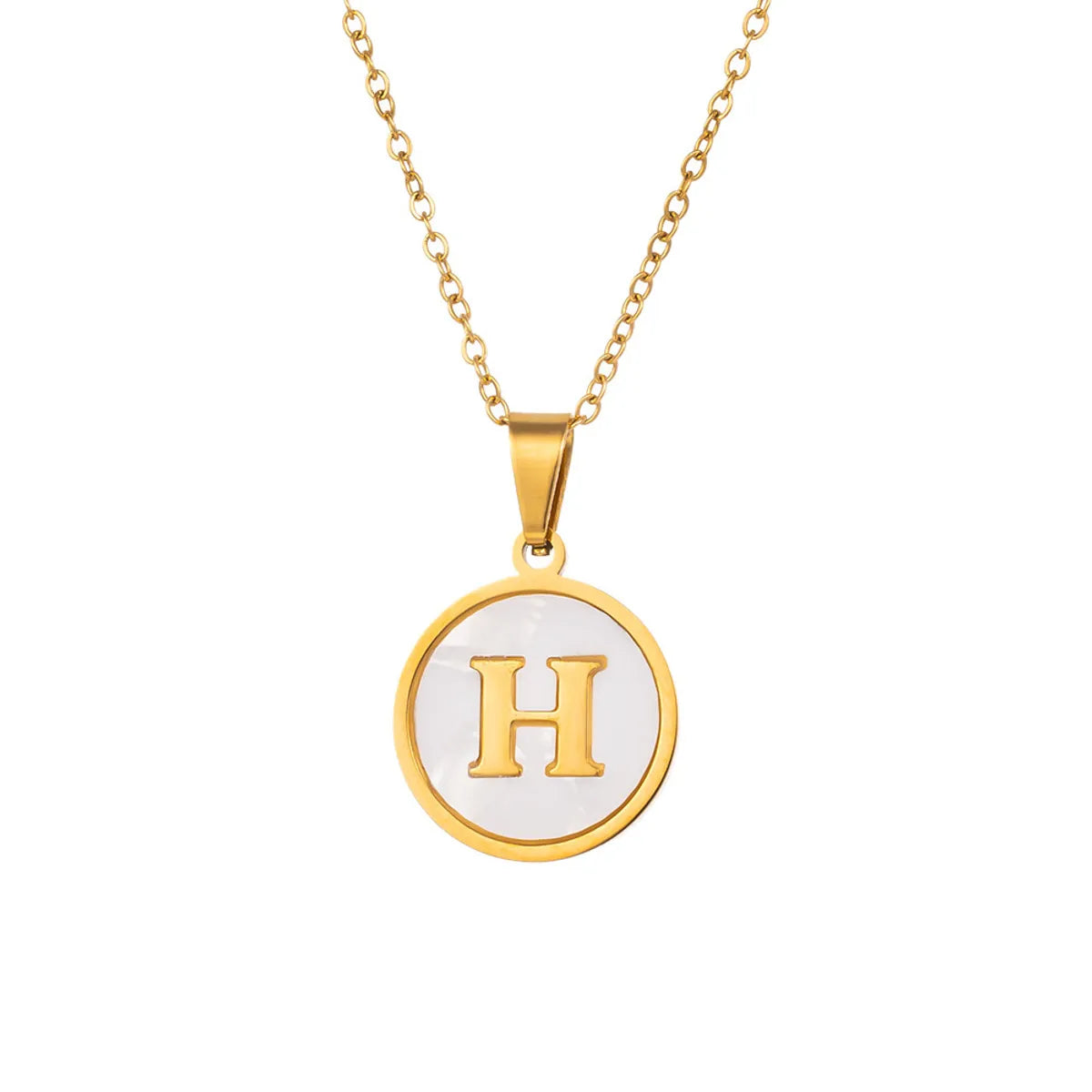 Simple Style Letter Titanium Steel Wholesale Pendant Necklace