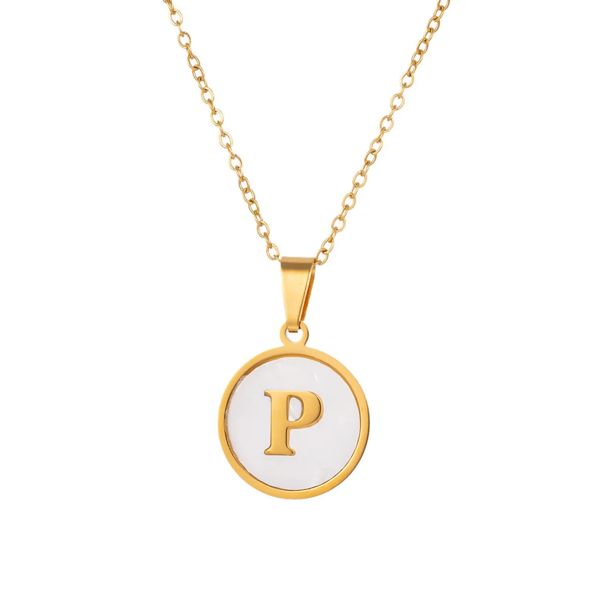 Simple Style Letter Titanium Steel Wholesale Pendant Necklace