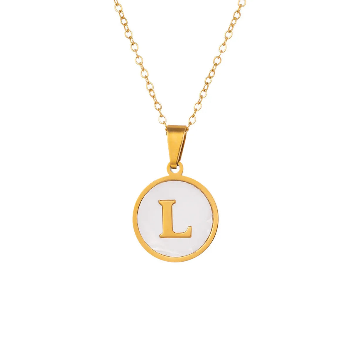 Simple Style Letter Titanium Steel Wholesale Pendant Necklace