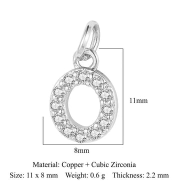 Simple Style Letter Zircon Copper Wholesale Charms Jewelry Accessories