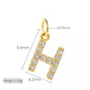 1 Piece Copper Zircon Letter Simple Style