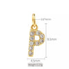 1 Piece Copper Zircon Letter Simple Style