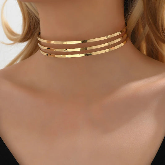 Simple Style Lines Iron Wholesale Choker