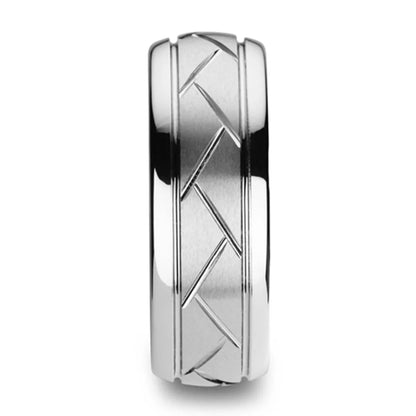 Simple Style Lines Stainless Steel Unisex Rings