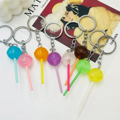 Simple Style Lollipop Resin Unisex Bag Pendant Keychain