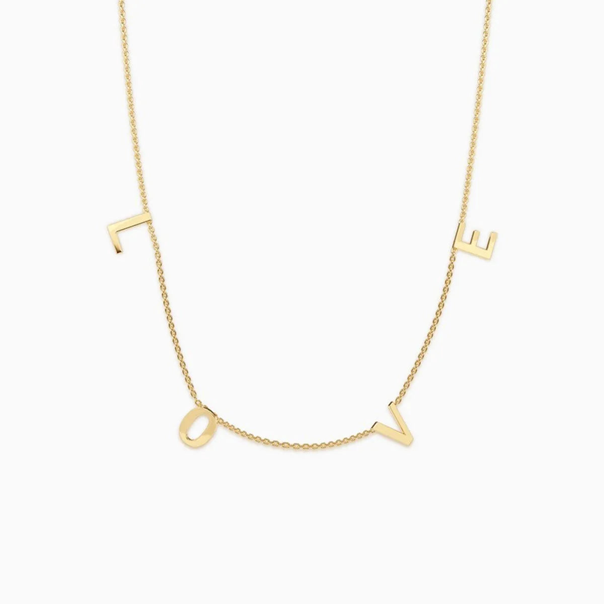 Simple Style Love Letter Sterling Silver Plating Necklace