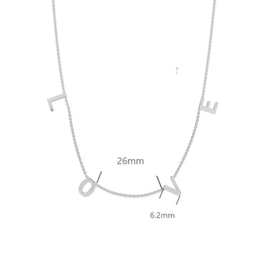 Simple Style Love Letter Sterling Silver Plating Necklace