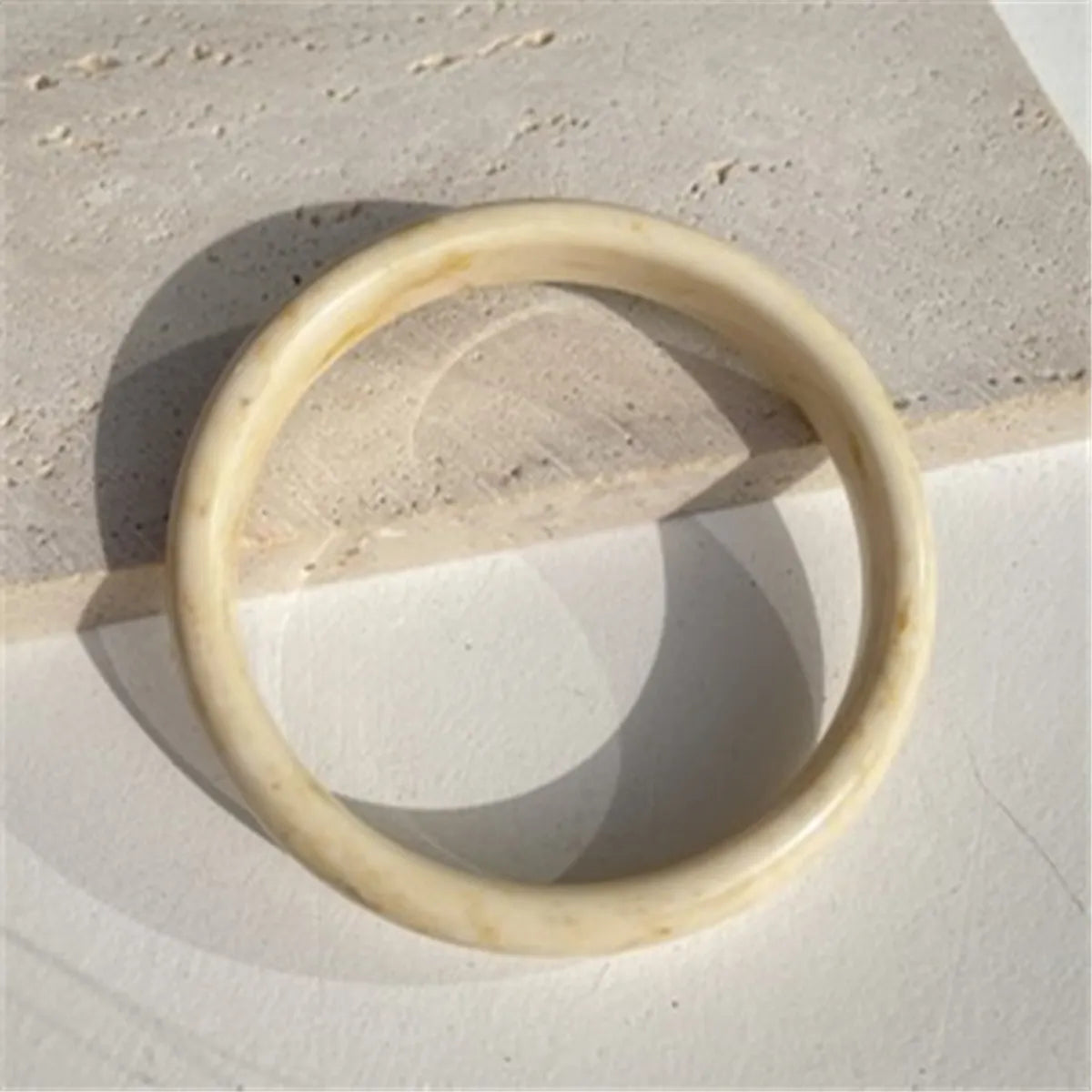 Simple Style Marble Arylic Resin Wholesale Bangle