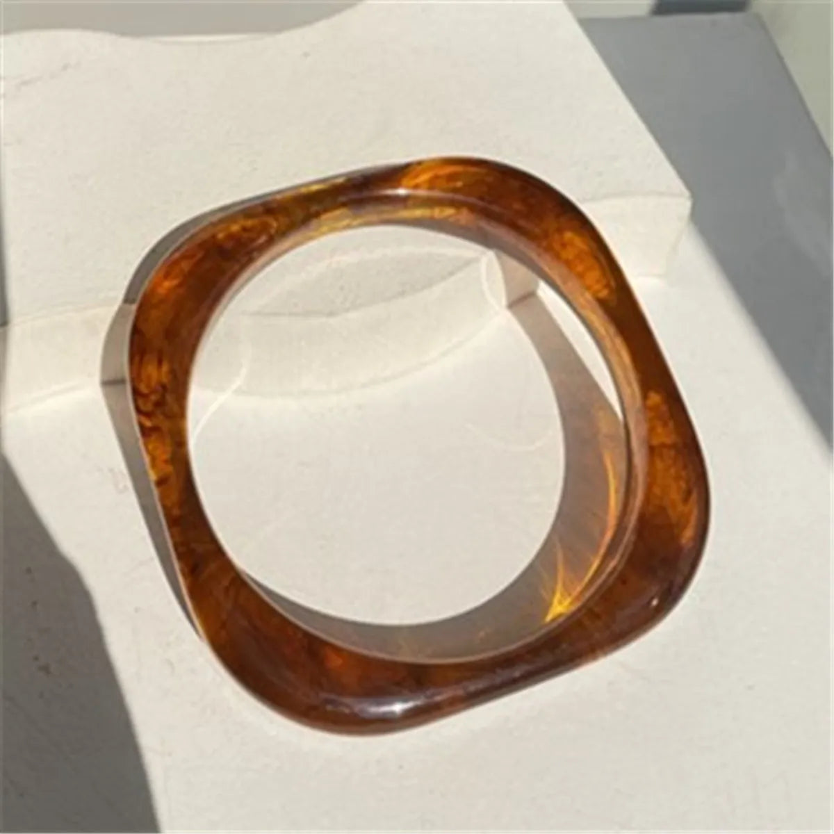 Simple Style Marble Arylic Resin Wholesale Bangle