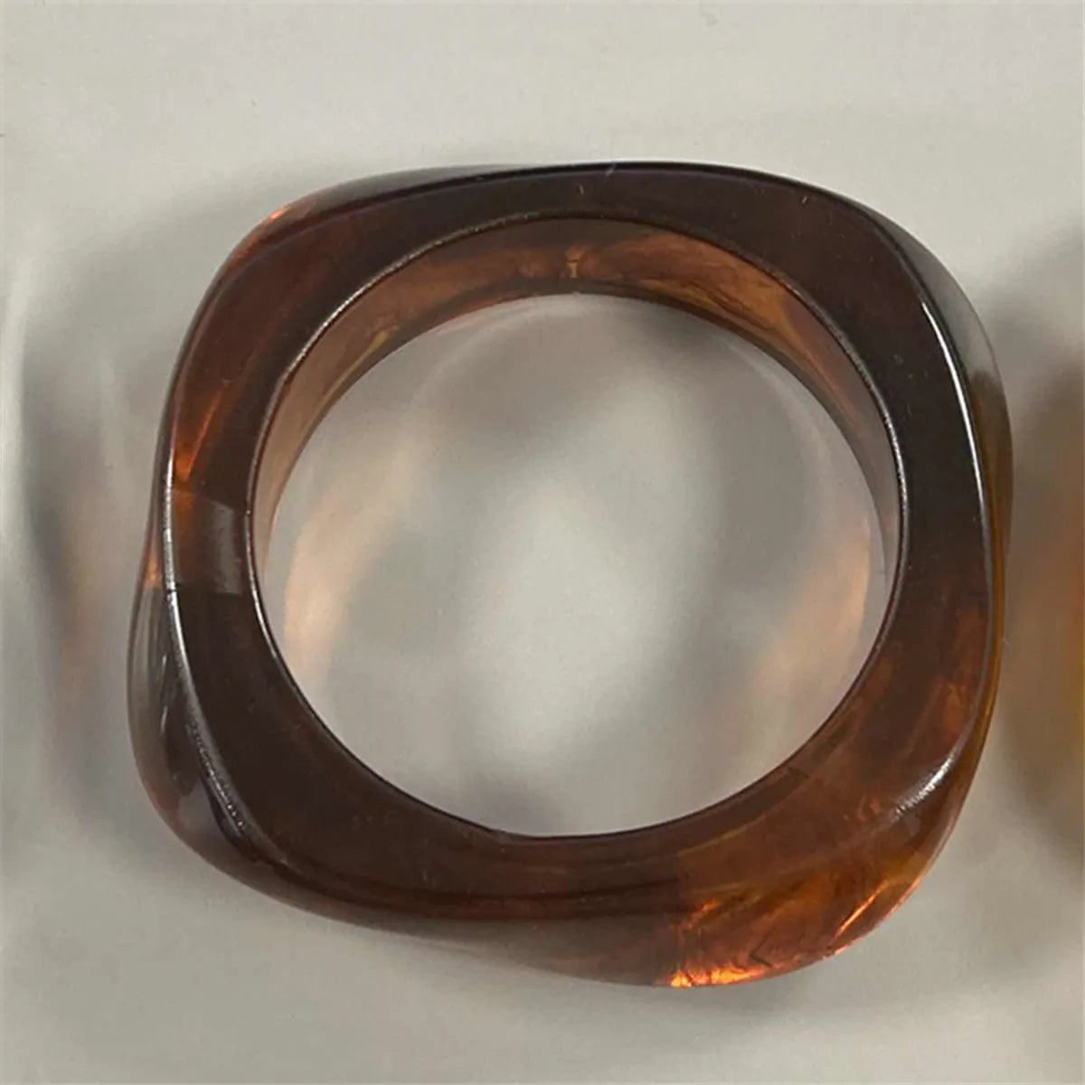 Simple Style Marble Arylic Resin Wholesale Bangle