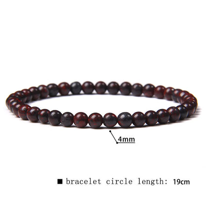 Simple Style Marble Natural Stone Beaded Bracelets