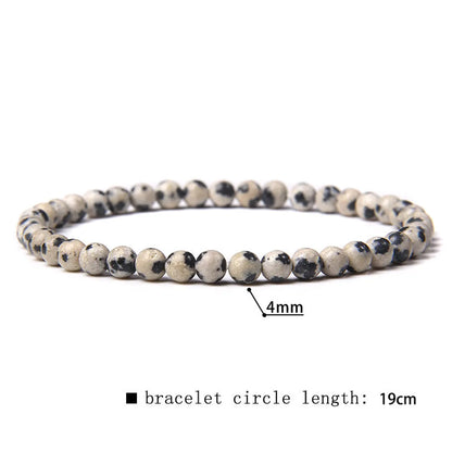 Simple Style Marble Natural Stone Beaded Bracelets