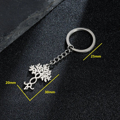 Simple Style Mermaid Stainless Steel Keychain