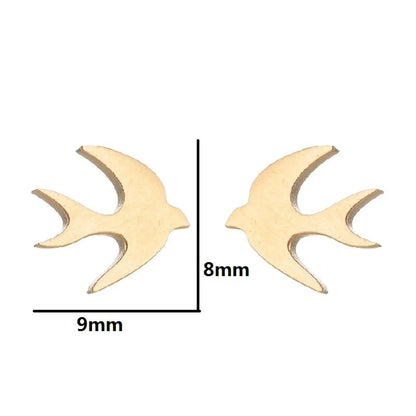 Simple Style Mermaid Stainless Steel Plating Earrings 1 Pair