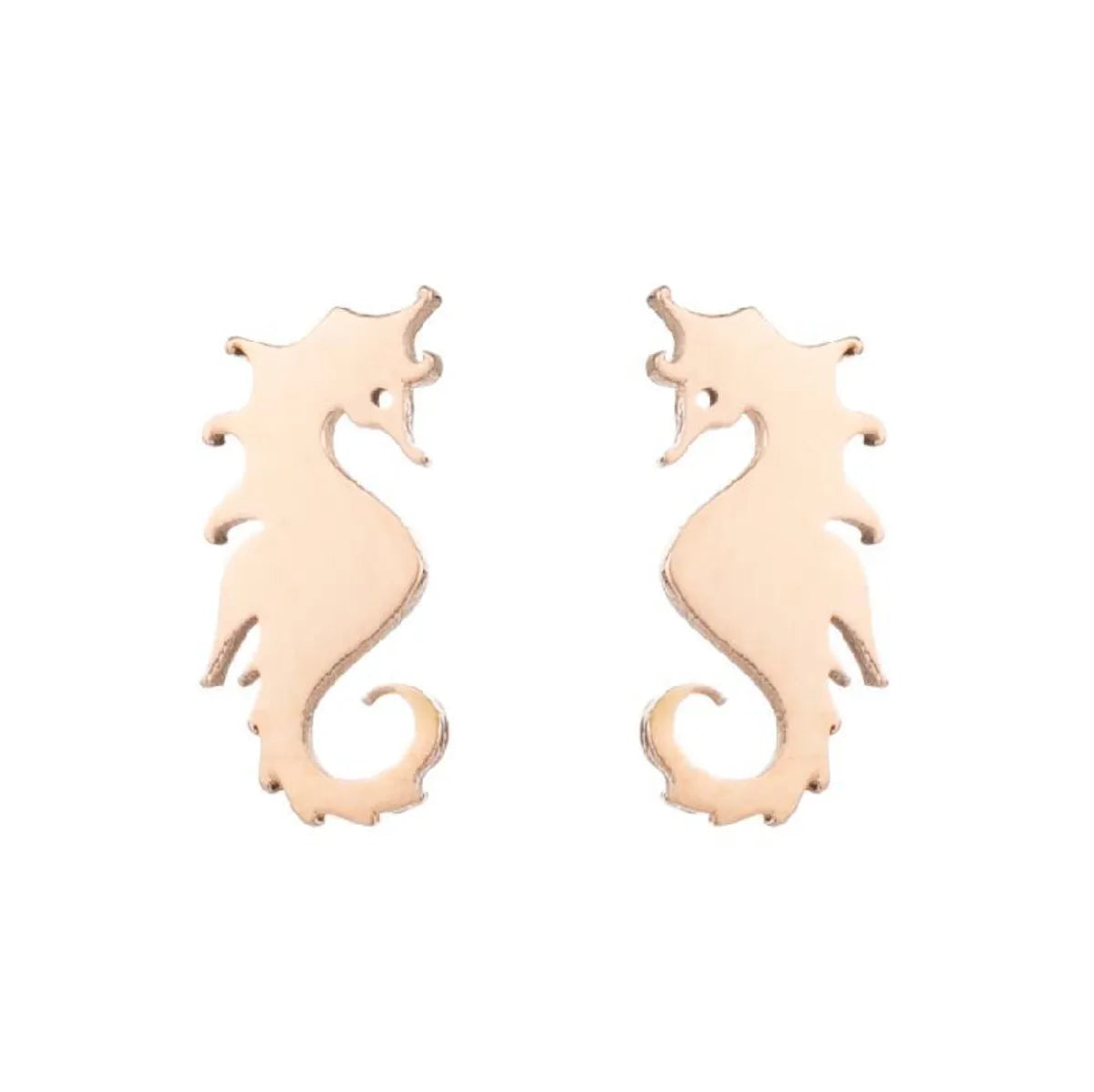 Simple Style Mermaid Stainless Steel Plating Earrings 1 Pair