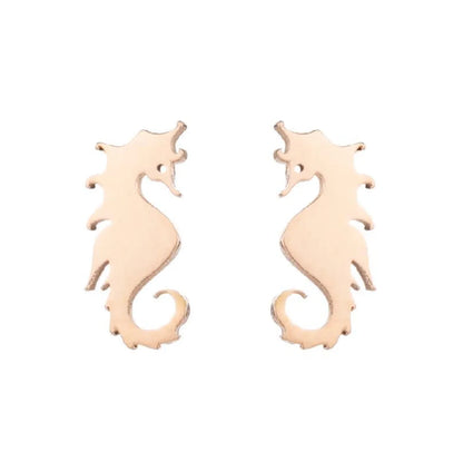 Simple Style Mermaid Stainless Steel Plating Earrings 1 Pair