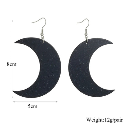 Simple Style Moon Arylic Women's Drop Earrings