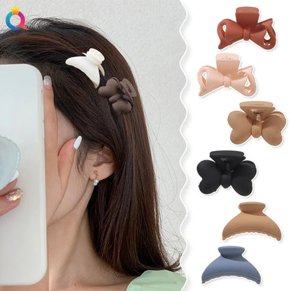 Simple Style Moon Bow Knot Plastic Hair Claws 1 Piece