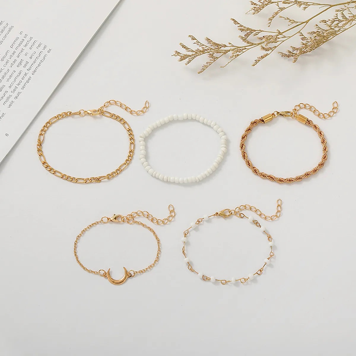 Simple Style Moon Gold Plated Alloy Wholesale Bracelets