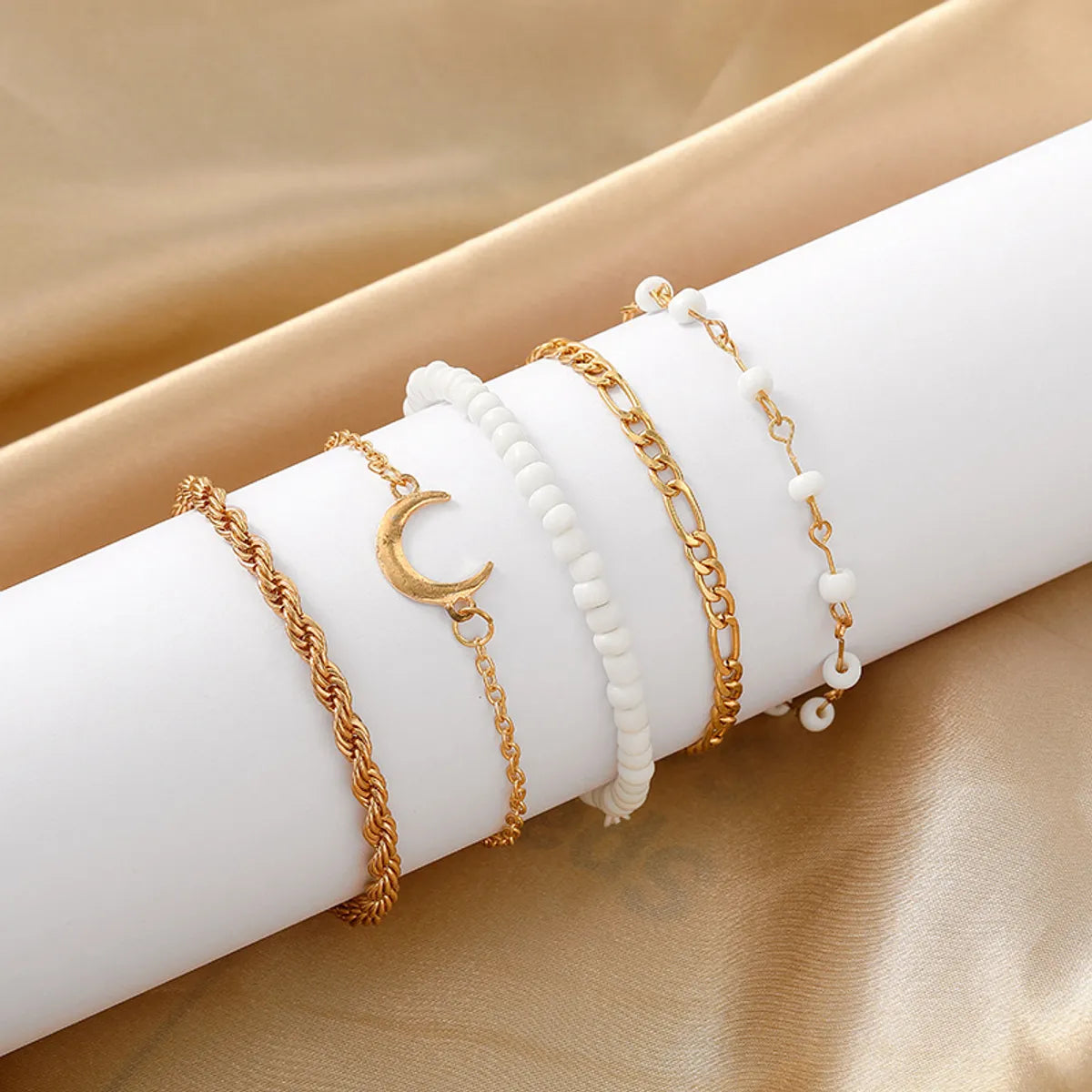 Simple Style Moon Gold Plated Alloy Wholesale Bracelets