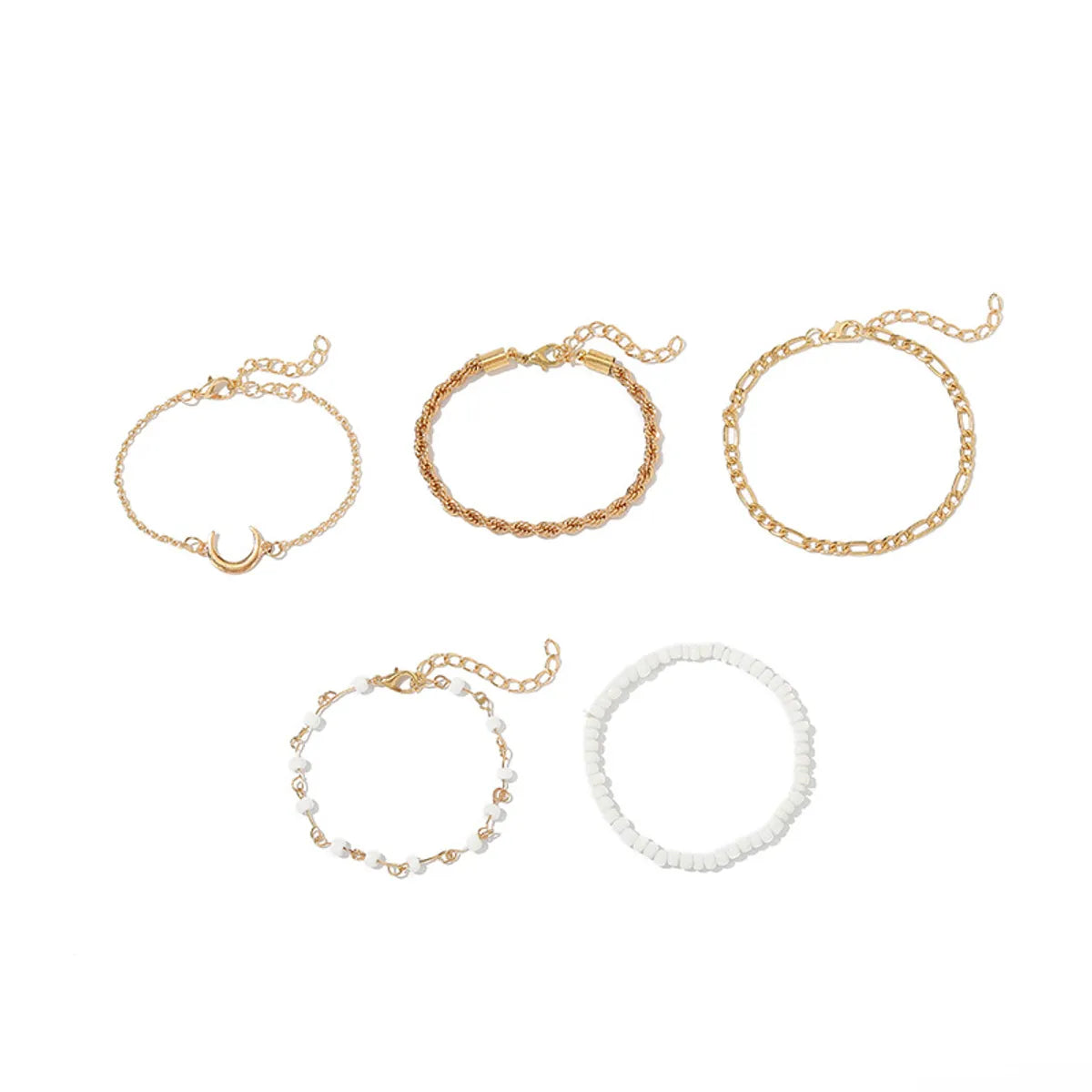 Simple Style Moon Gold Plated Alloy Wholesale Bracelets