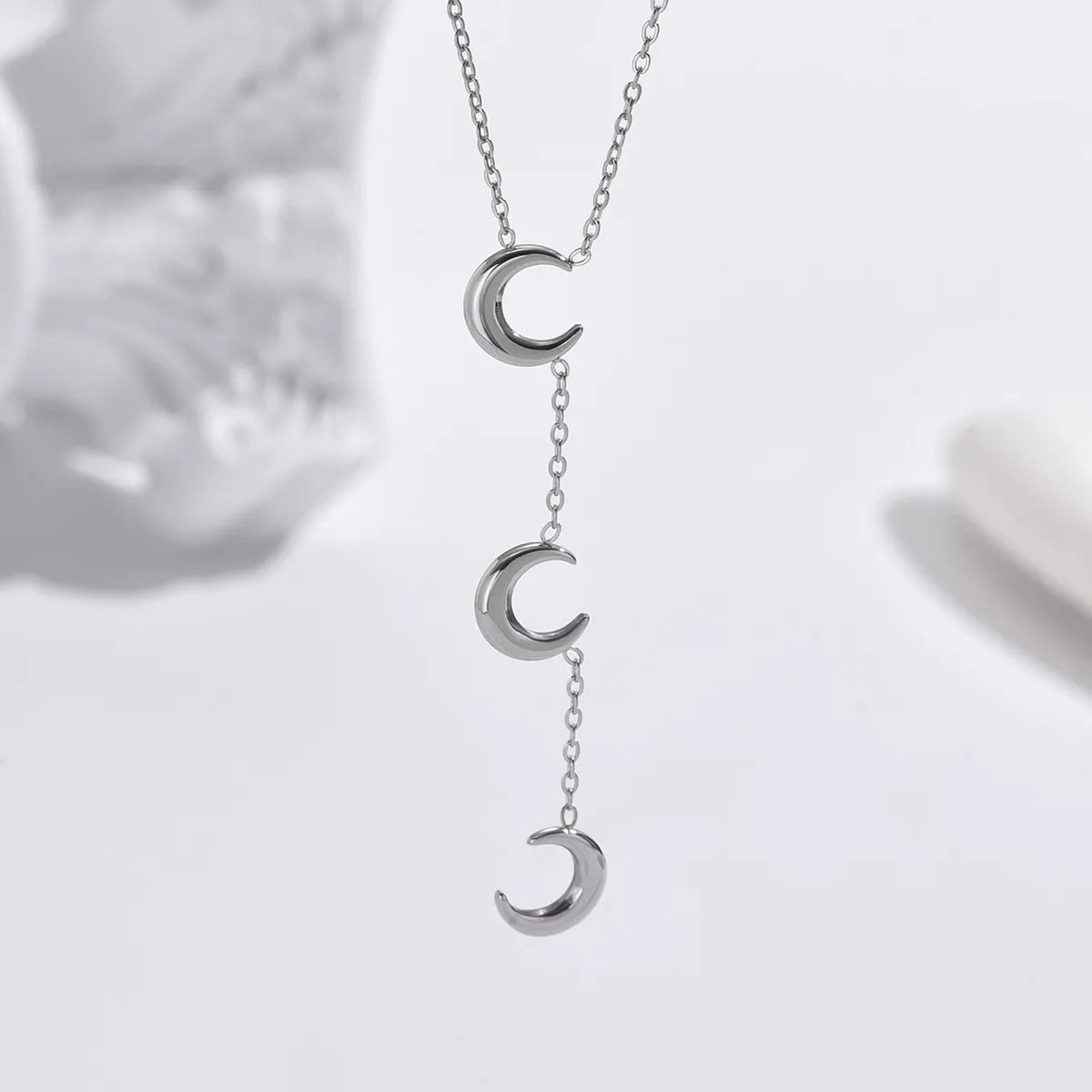 Simple Style Moon Stainless Steel Plating 14k Gold Plated Necklace