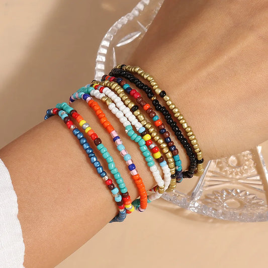 Simple Style Multicolor Rope Beaded Women'S Bracelets 1 Piece