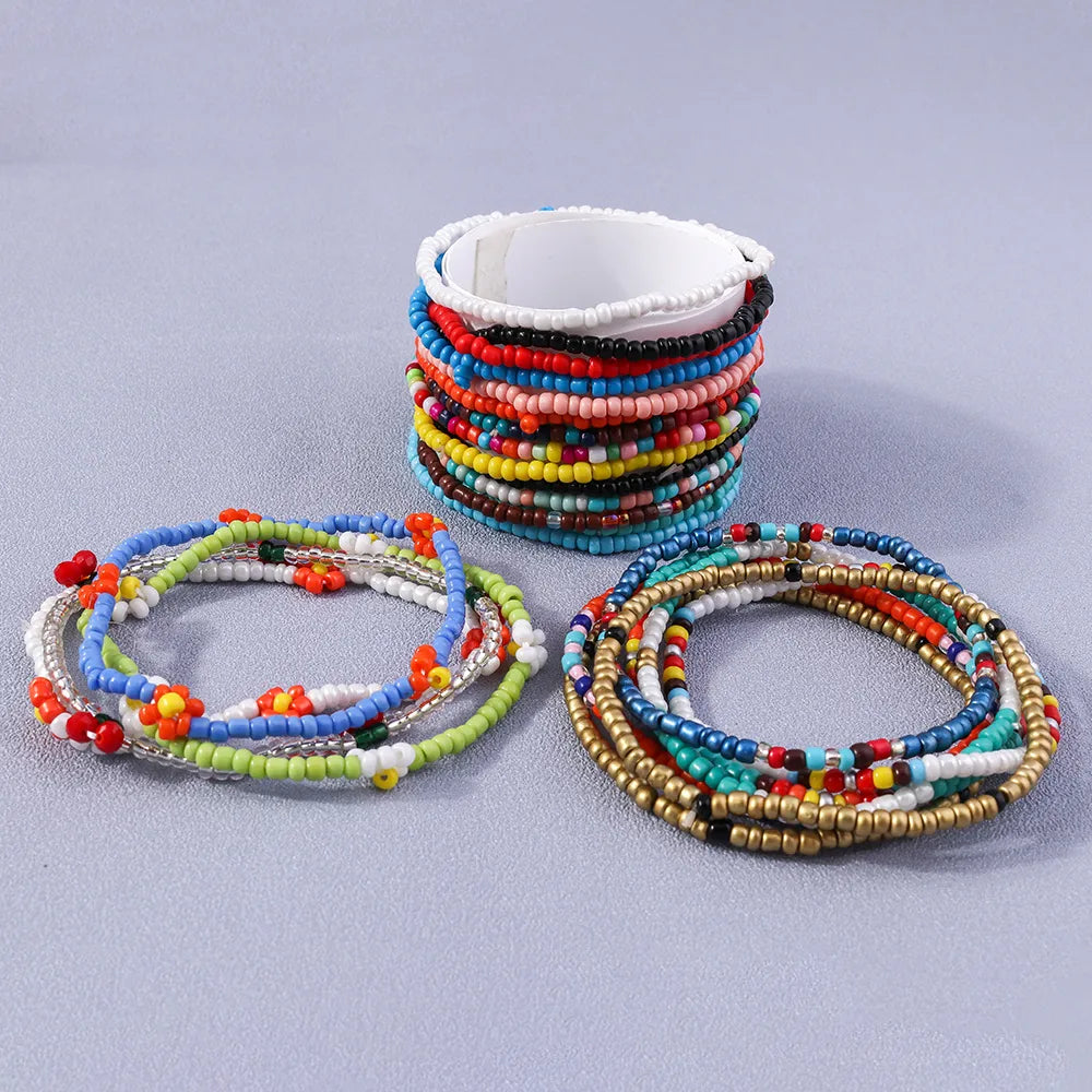 Simple Style Multicolor Rope Beaded Women'S Bracelets 1 Piece