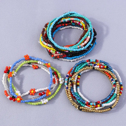 Simple Style Multicolor Rope Beaded Women'S Bracelets 1 Piece