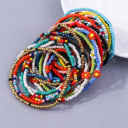 Simple Style Multicolor Rope Beaded Women'S Bracelets 1 Piece