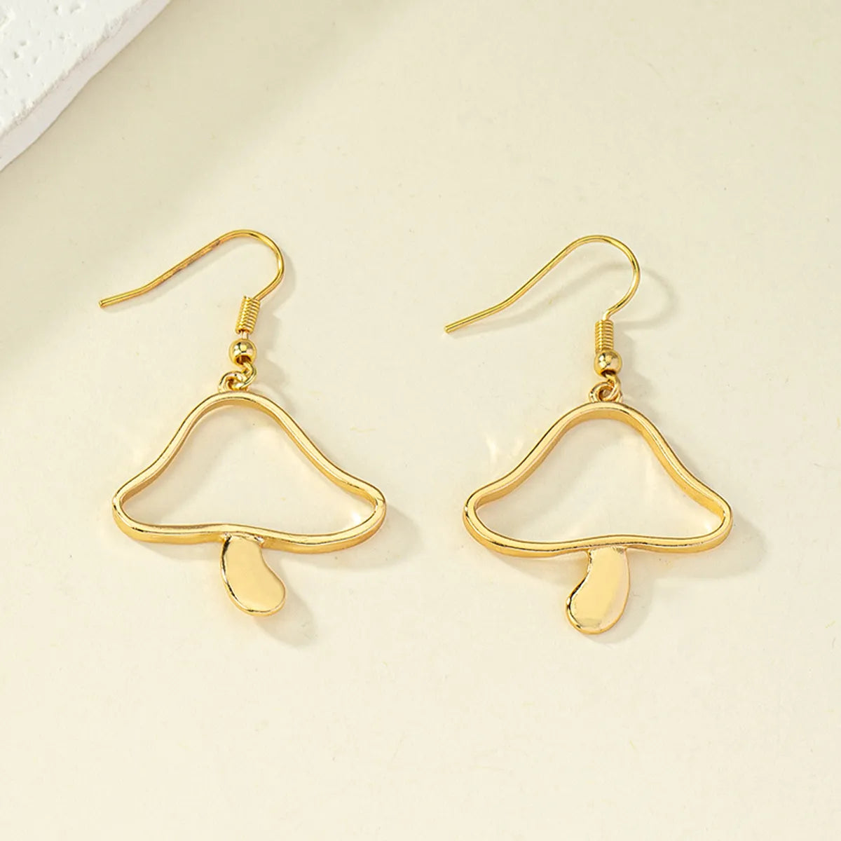 1 Pair Simple Style Mushroom Plating Alloy Drop Earrings