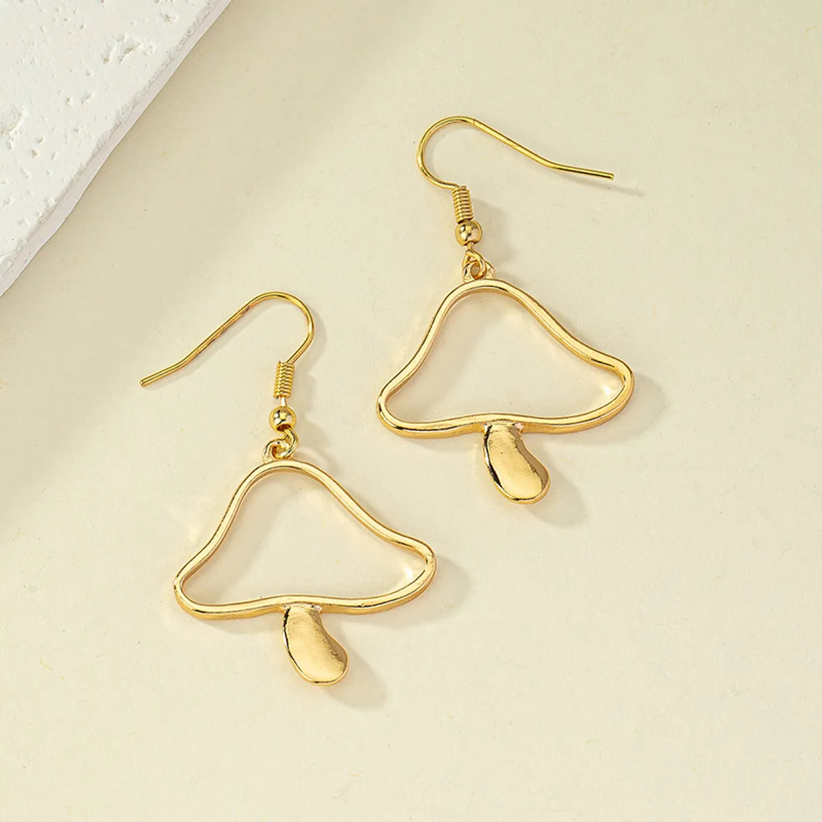 1 Pair Simple Style Mushroom Plating Alloy Drop Earrings