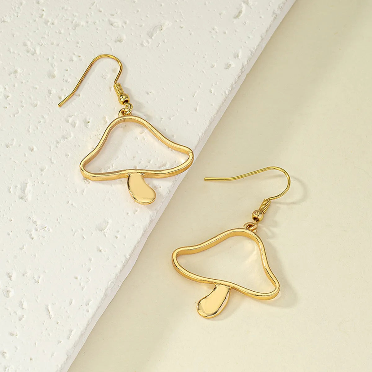 1 Pair Simple Style Mushroom Plating Alloy Drop Earrings