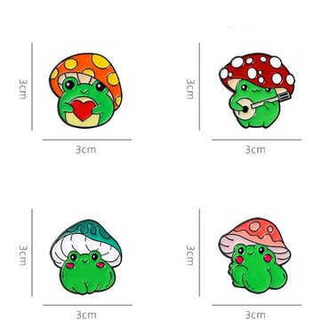 Simple Style Mushroom Frog Alloy Enamel Unisex Brooches