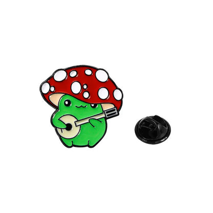 Simple Style Mushroom Frog Alloy Enamel Unisex Brooches