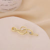 Simple Style Notes Alloy Plating Artificial Pearls Rhinestones Hair Clip 1 Piece