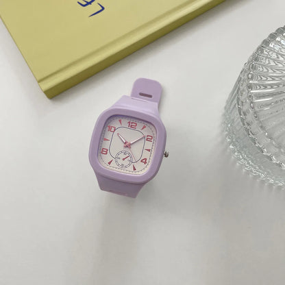 Simple Style Number Buckle Electronic Women'S Watches