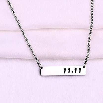 Simple Style Number Stainless Steel Carving Pendant Necklace