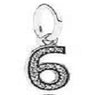 Simple Style Number Sterling Silver Plating Silver Plated Charms Jewelry Accessories