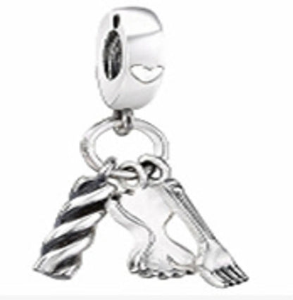 Simple Style Number Sterling Silver Plating Silver Plated Charms Jewelry Accessories