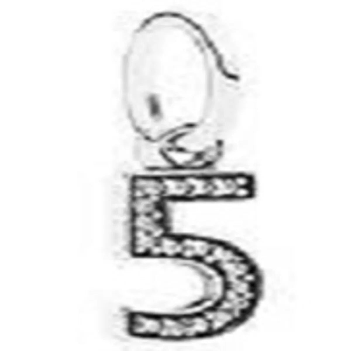 Simple Style Number Sterling Silver Plating Silver Plated Charms Jewelry Accessories