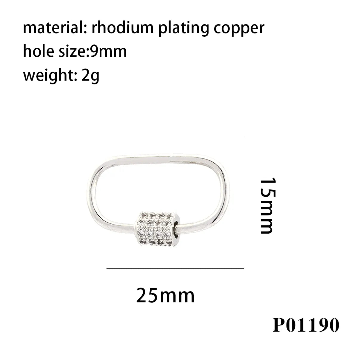 Simple Style Oval Copper Plating Inlay Zircon 18k Gold Plated Charms